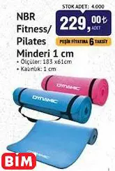 NBR  FİTNESS/ PİLATES  MİNDERİ 1 CM
